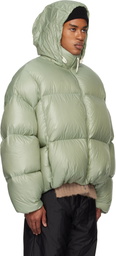 Jil Sander Green Quilted Down Jacket