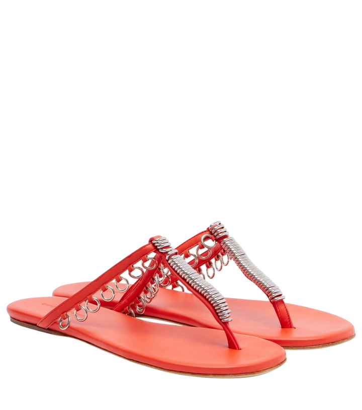 Photo: Christopher Esber Pierced embellished leather thong sandals