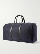 Kiton - Logo-Print Leather-Trimmed Shell Holdall