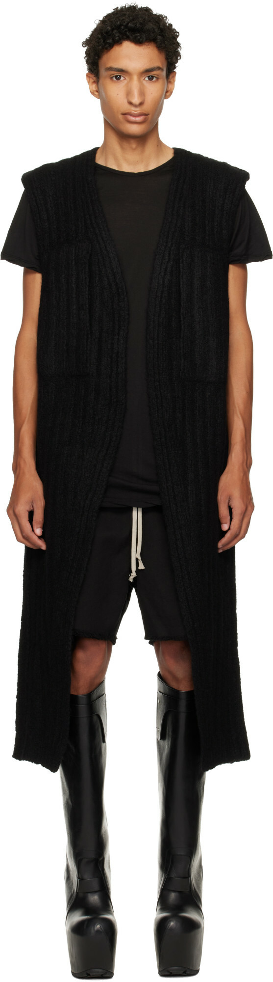 Rick Owens Black Knot Down Vest Rick Owens