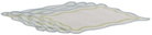Misette Blue & Green Grid Embroidered Linen Placemat Set