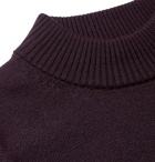 Camoshita - Wool Mock-Neck Sweater - Purple