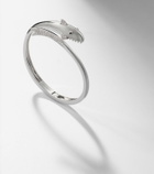 Yvonne Léon Requin 9kt white gold bangle with diamonds