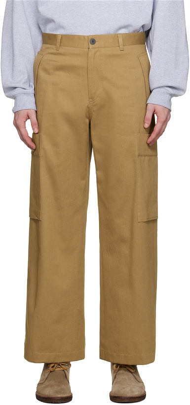 Photo: Solid Homme Tan Side Pocket Cargo Pants