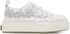 AMIRI White & Blue Platform Stars Court Low Sneakers