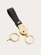 Ferragamo Mens Gancini key holder in Black