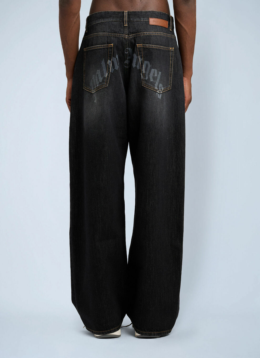 Palm Angels Curved Logo Loose Jeans