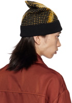 Dries Van Noten Black & Yellow Jacquard Beanie