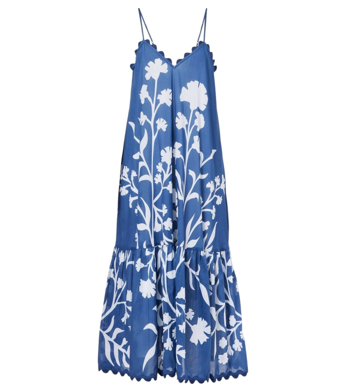 Juliet Dunn Embroidered cotton poplin maxi dress Juliet Dunn