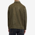 Café Mountain Men's Cord Leisure Popover Jacket in Moss Green