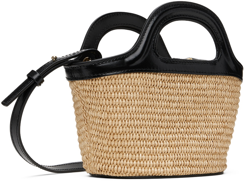 Marni Kids Tan & Black Micro Tropicalia Tote