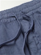Altea - Samuel Linen Drawstring Shorts - Blue
