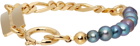 IN GOLD WE TRUST PARIS SSENSE Exclusive Gold Chain & Pearl Bracelet