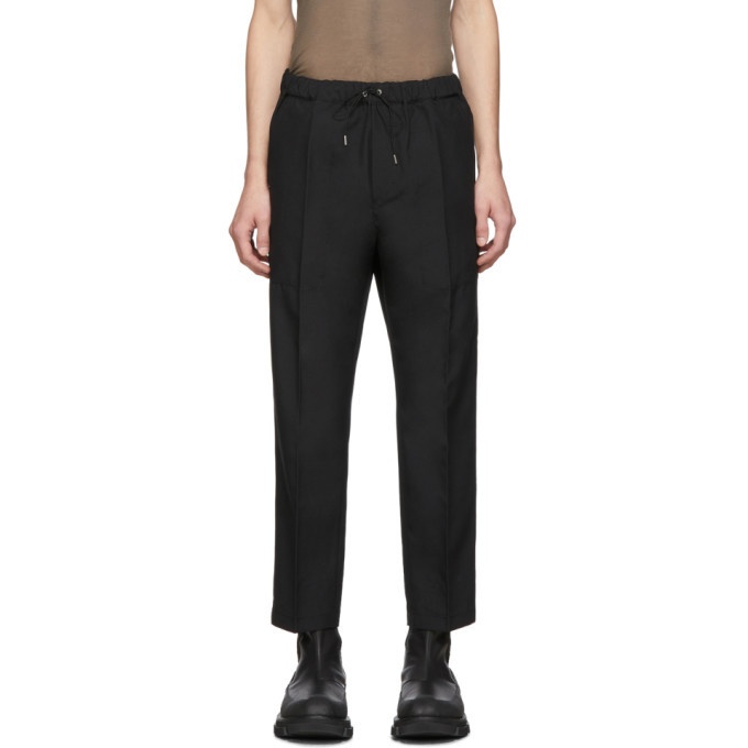 Photo: OAMC Black Cropped Drawcord Trousers
