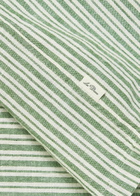 Les Deux Striped Cotton and Linen-blend Shirt Light Green