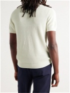 Club Monaco - Ribbed and Waffle-Knit Cotton T-Shirt - White