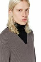 Diesel Half-zip sweater with layered neckline - Knitwear - Man -