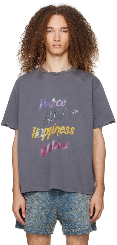 Photo: We11done Gray 'Peace' T-Shirt