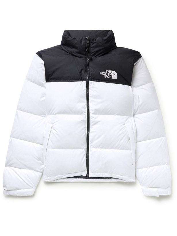 Photo: The North Face - 1996 Retro Nuptse Quilted Two-Tone Ripstop and Shell Down Jacket - White