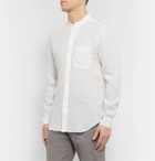 Caruso - Grandad-Collar Linen Shirt - White