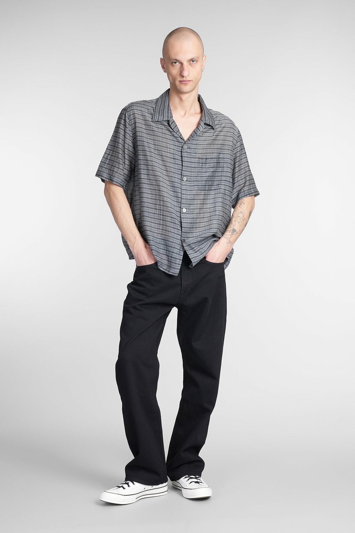 Our Legacy Heusen Shirt In Grey Cotton Our Legacy