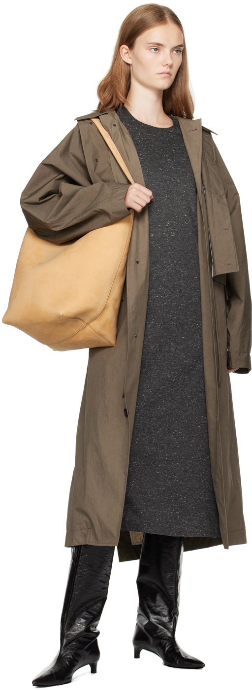 UMBER POSTPAST Brown Natural Dyed Double Layered Coat