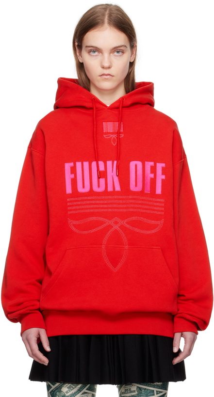 Photo: VTMNTS Red Embroidered Hoodie