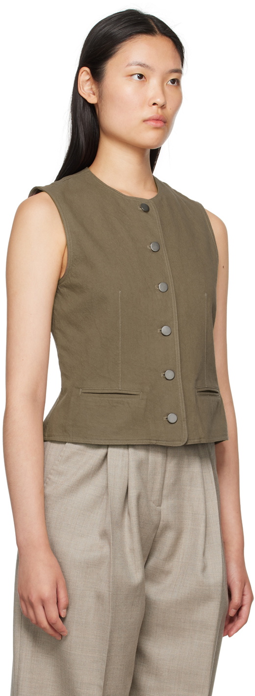 Mark Kenly Domino Tan Studio Khaki Viona Vest