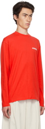Jacquemus Red Le Papier 'Le T-Shirt Manches Longues' Long Sleeve T-Shirt