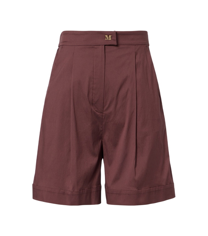 Photo: Max Mara Medeola pleated cotton-blend shorts