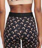 Marine Serre - Printed jersey leggings