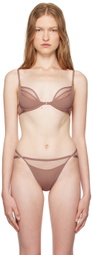 Nensi Dojaka Tan Calvin Klein Edition Plunge Bra