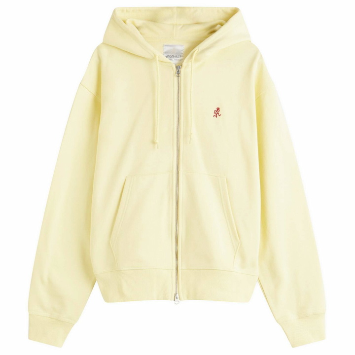 Photo: Gramicci Women's One Point Zip Hoodie in Lemon