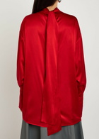 Armarium Elide Scarf-effect Stretch-silk Blouse Red