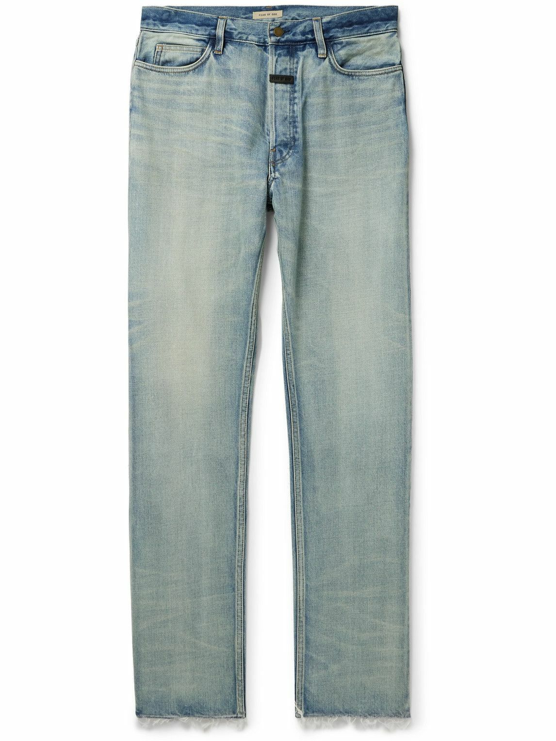 パンツ fear of god denim pants Fear of God Essentials Relaxed Pant Light Wash Denim Men's