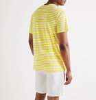 Onia - Chad Striped Linen-Blend T-Shirt - Yellow