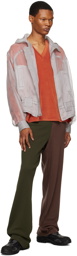 SC103 Green & Brown Paneled Lounge Pants