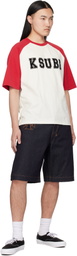 Ksubi White & Red '99' Biggie Raglan S/S T-shirt