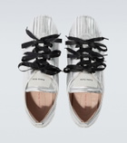 Simone Rocha Ballerina Grip metallic leather sneakers