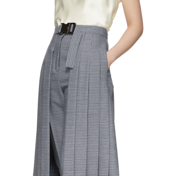 Fendi Blue Pleated Skirt Trousers Fendi