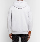 Palm Angels - Logo-Print Mélange Loopback Cotton-Jersey Hoodie - Gray