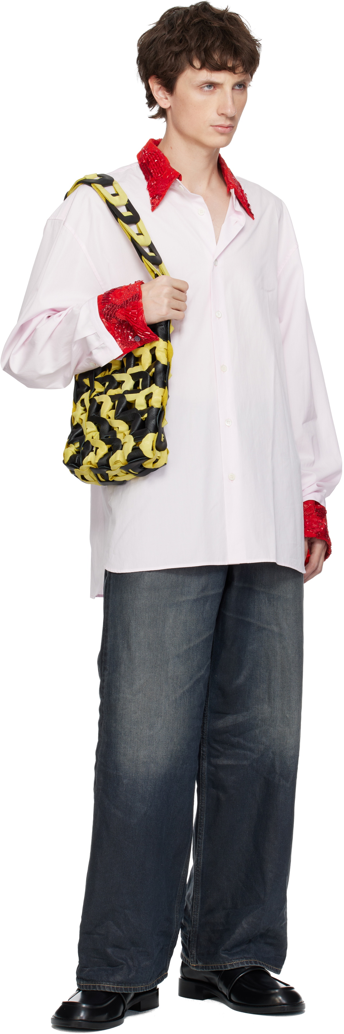 SC103 Black & Yellow Links Medium Tote