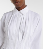 'S Max Mara Pleated cotton poplin shirt dress