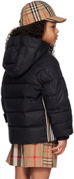 Burberry Kids Black Patch Down Jacket