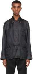 Maison Margiela Navy Silk Shirt