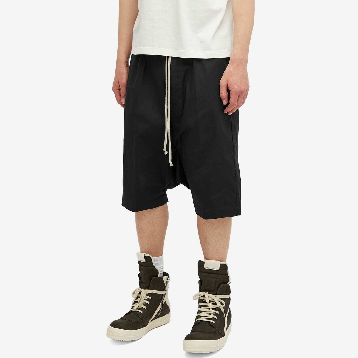 Rick Owens Men's Rick's Pod Shorts in Black Rick Owens