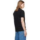 BALMAIN Black Embroidered Cotton Polo