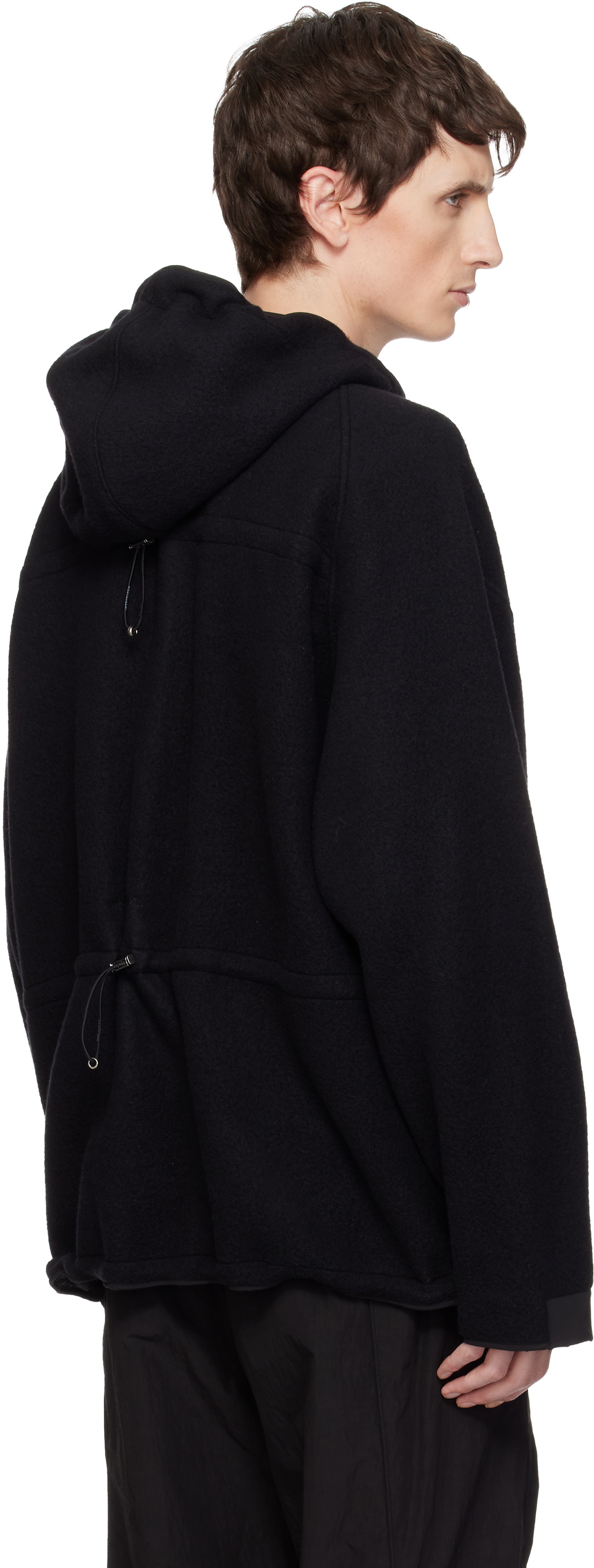 WOOYOUNGMI Black Logo Patch Hoodie Wooyoungmi