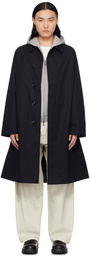 nanamica Black 2L Cotton GORE-TEX Balmacaan Coat