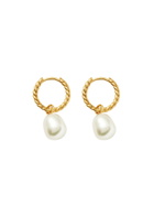 Missoma Pearl 18ct Gold Plated Vermeil Drop Earrings - One Size